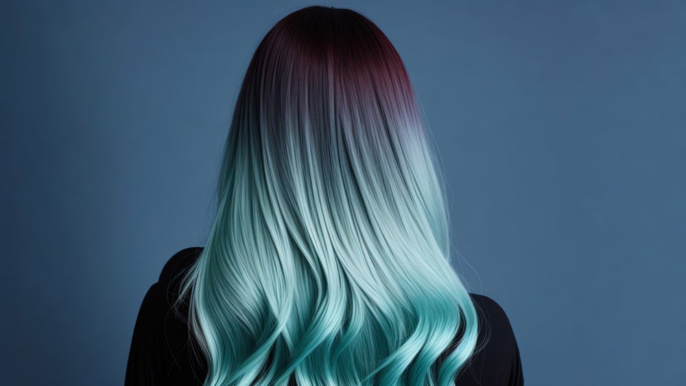 Modern Hair Trends Ombre or Balayage Technique on Woman's Hair f