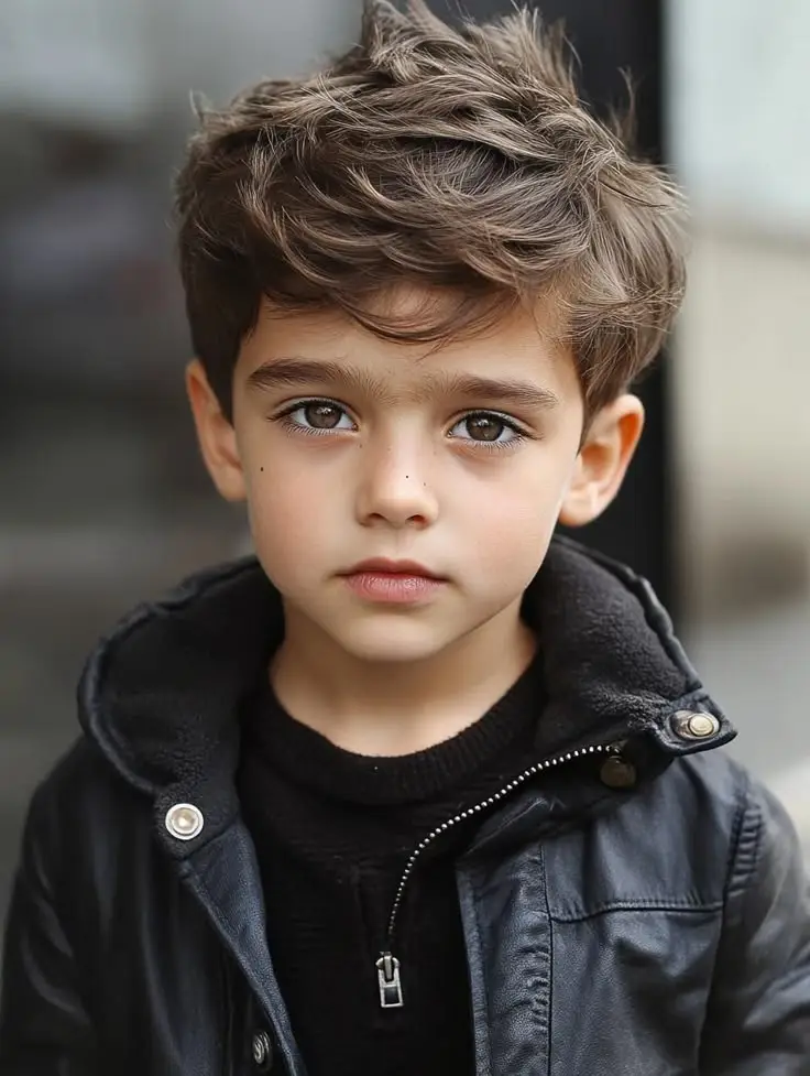 Child with a neat, softly textured haircut