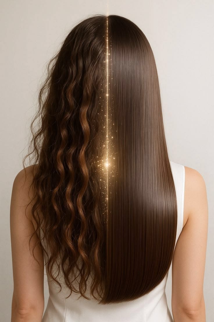Smooth and glossy hair at Lotus Hair Salon