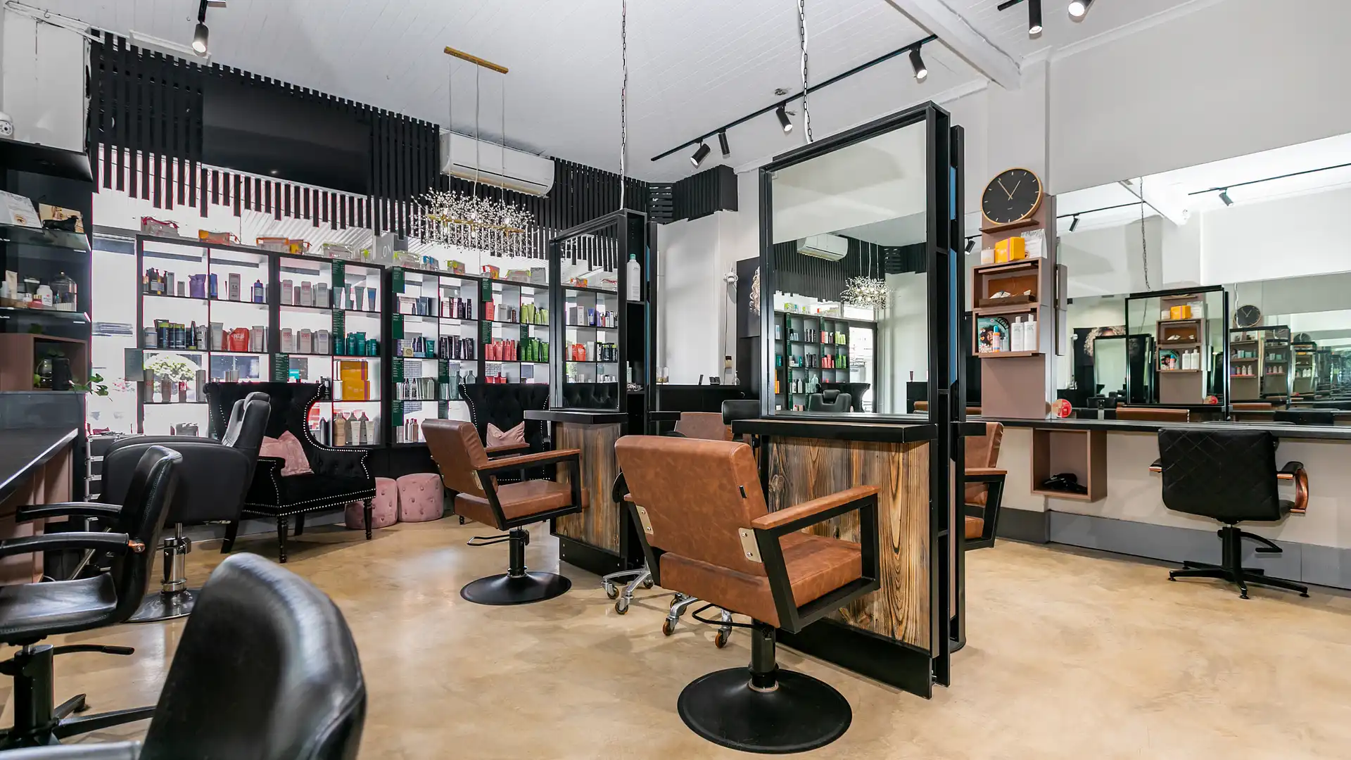 Bright open interior of Lotus Hair Salon