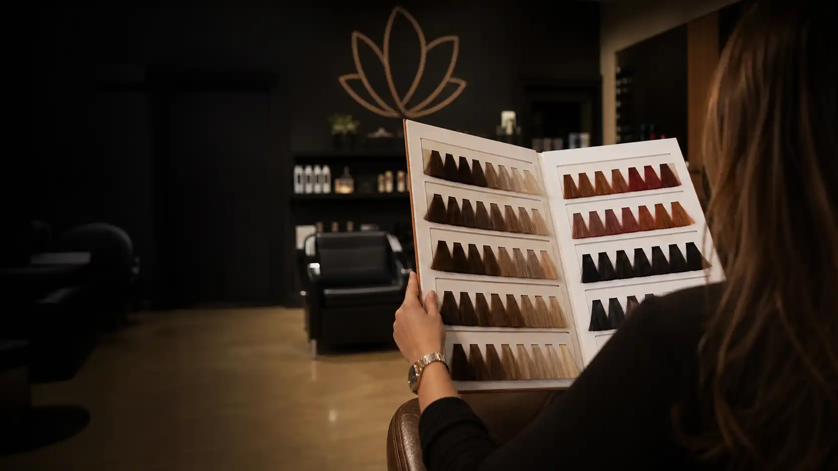 Hair colour consultation inside Lotus Hair Salon